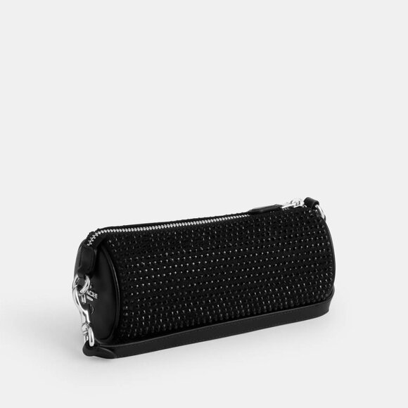 Nolita Barrel Bag  Crystal fabric and smooth leather NWT -  CX208 - Picture 4 of 10